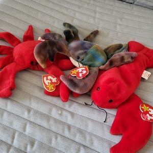 Retired Pinchers Digger Claude Vintage TY Original Beanie Babies Lot